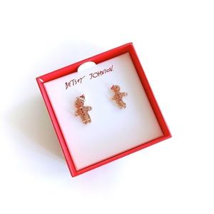 Betsey Johnson Christmas Gingerbread Earrings
